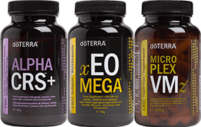 Bottles de uleiuri esențiale doTERRA pentru terapie și wellness.