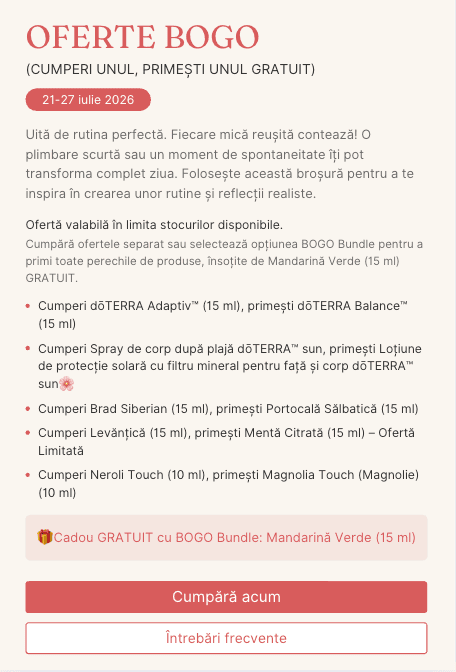 Uleiuri esențiale terapeutice DO-TERRA pentru sănătate și relaxare.