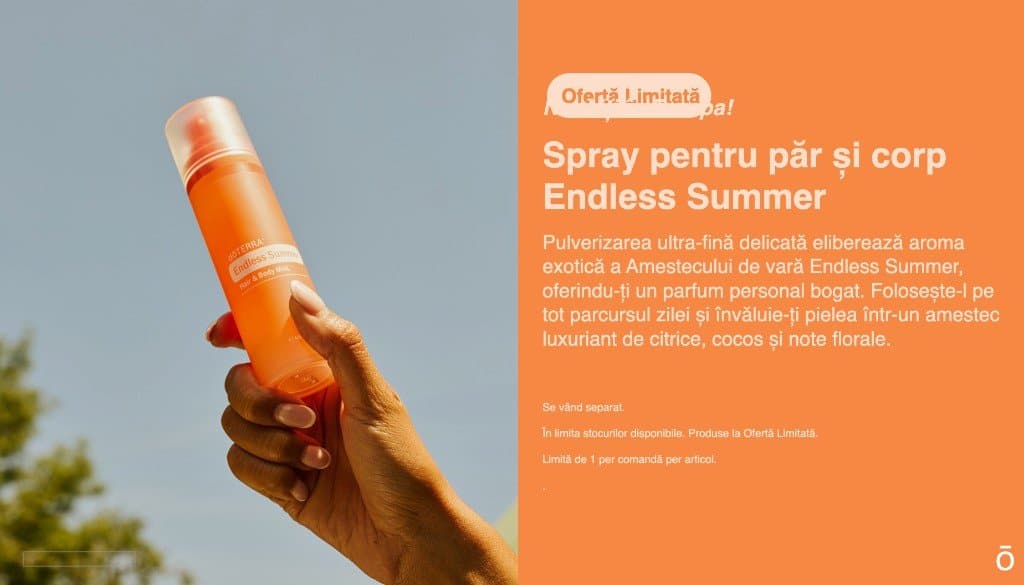 Ofertă limitată: Spray păr și corp Endless Summer
