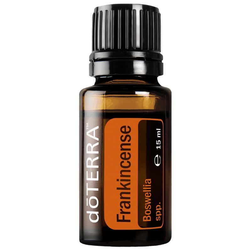 Ulei esențial Frankincense de la DoTerra pentru aromaterapie și relaxare.