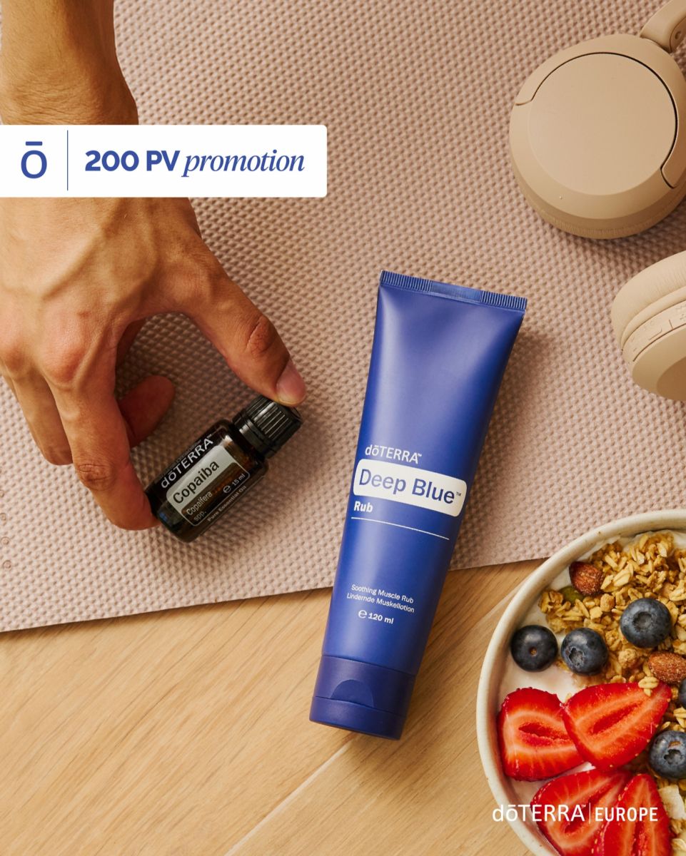 Promoție 200 PV septembrie 2026 — Copaiba și Deep Blue Rub